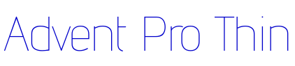 Advent Pro Thin 字体